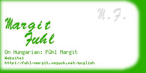 margit fuhl business card